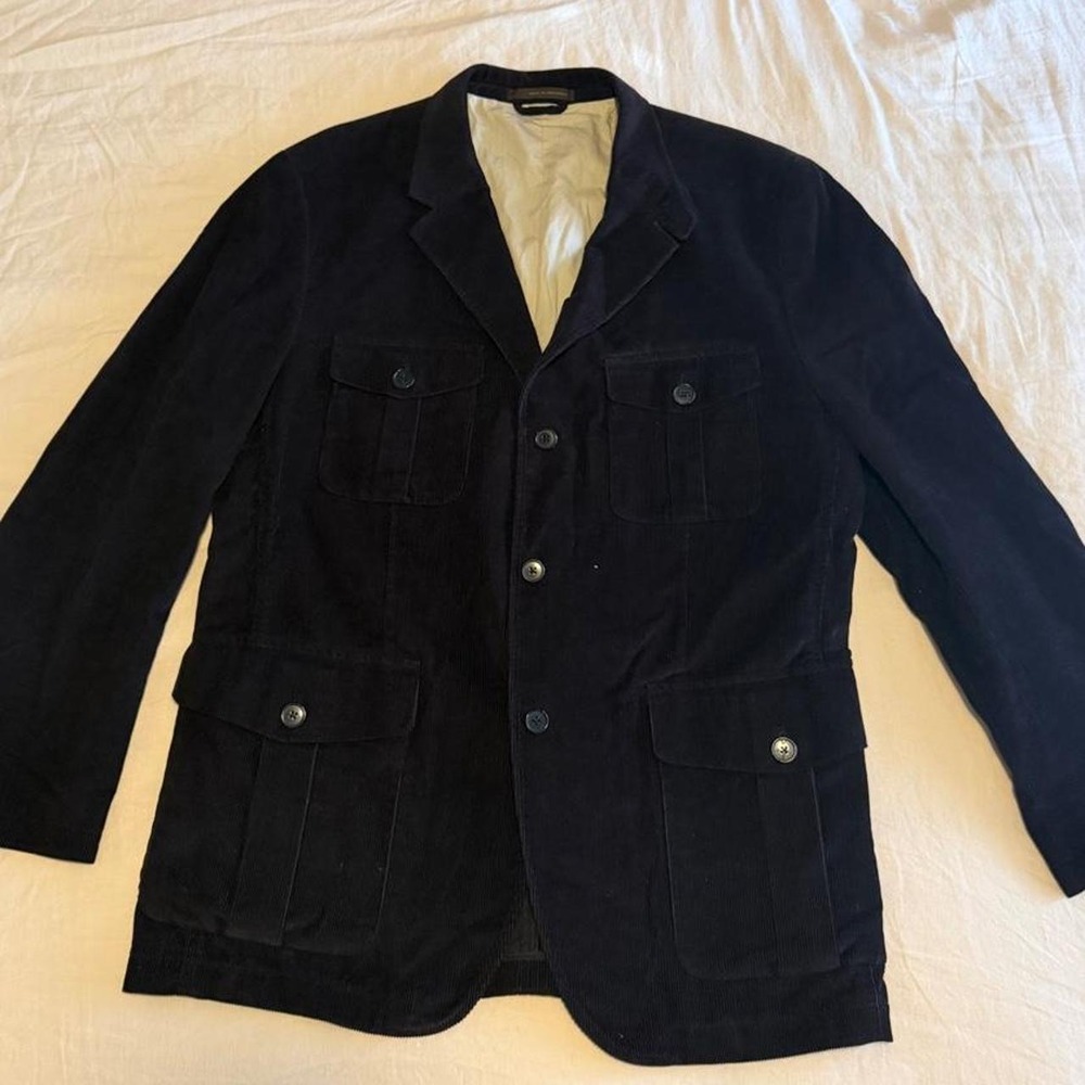 Tasso Elba black corduroy blazer